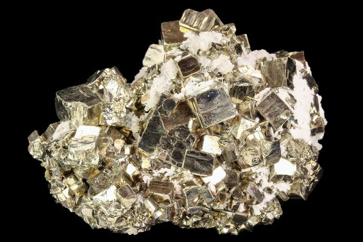 Gleaming, Cubic Pyrite & Quartz Association - Peru #107428